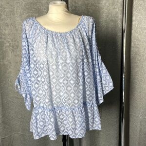 Women’s NWT XL “Democracy” Blue Top